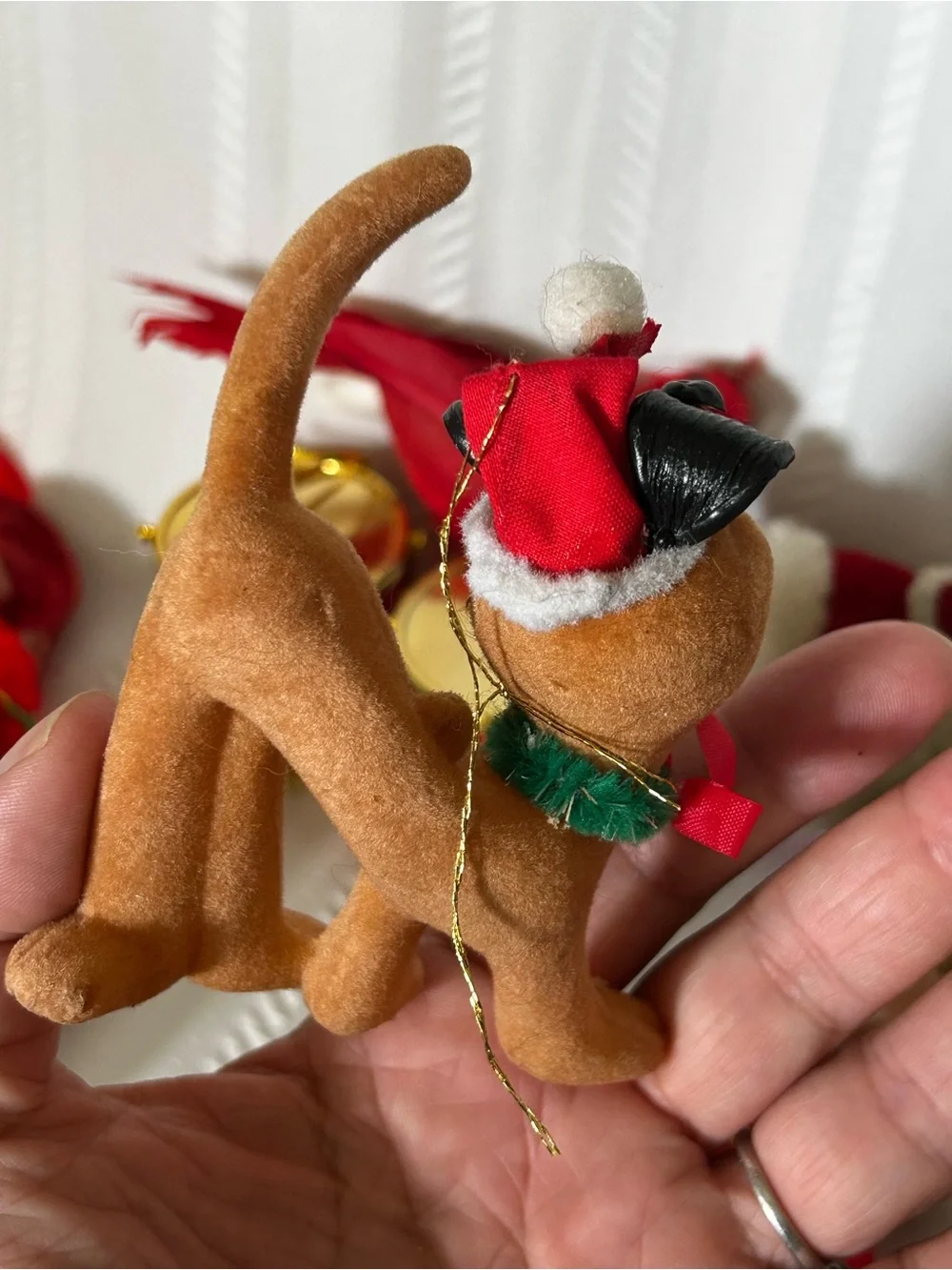 19 Vintage Christmas Tree Ornaments Holiday Decor Santa Stocking Angel Star Red